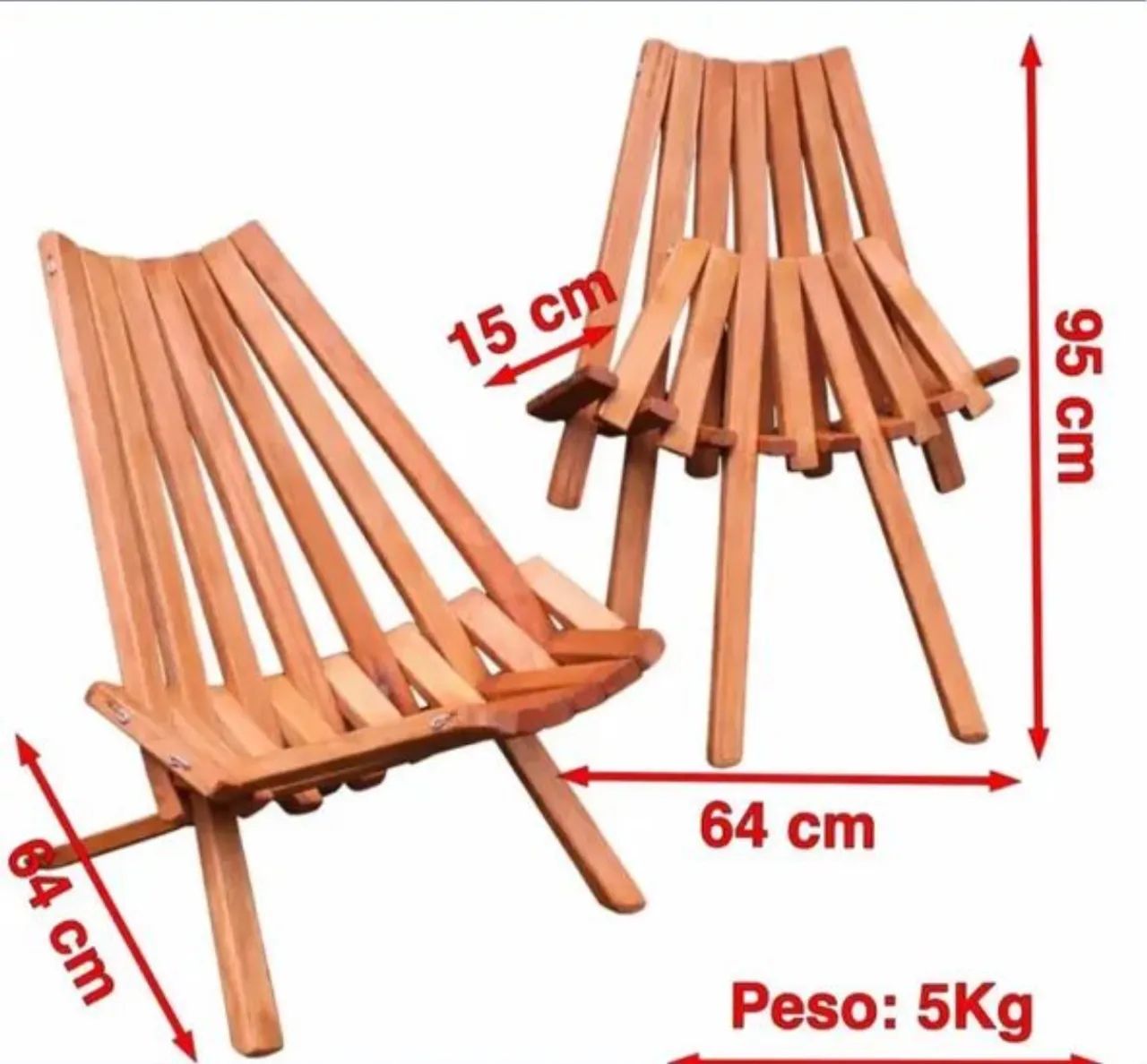 Kit 2x cadeiras dobráveis confortável resistente 