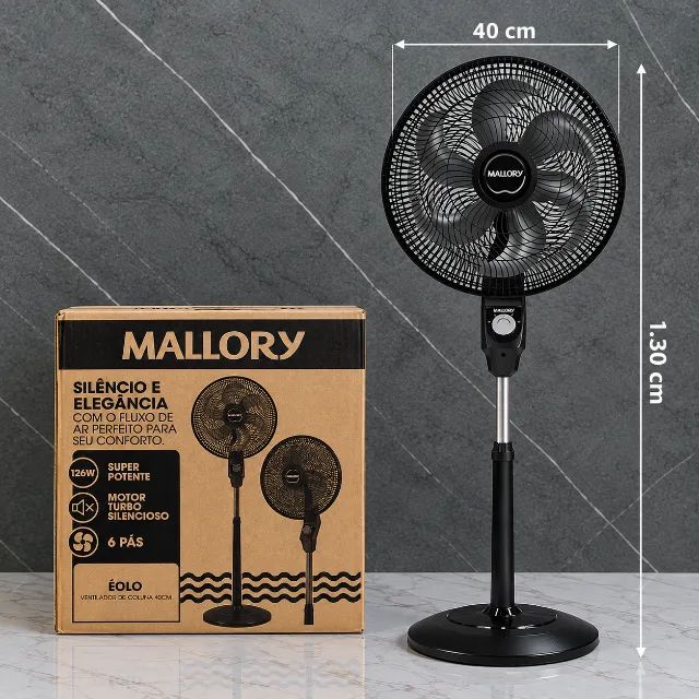 Ventilador De Coluna Mallory Éolo 40cm