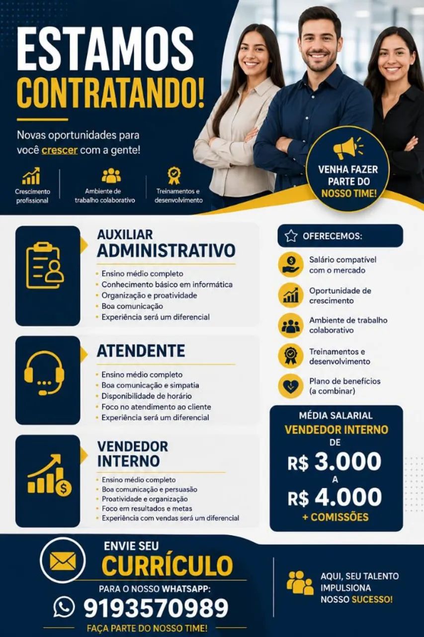Vagas disponíveis!!