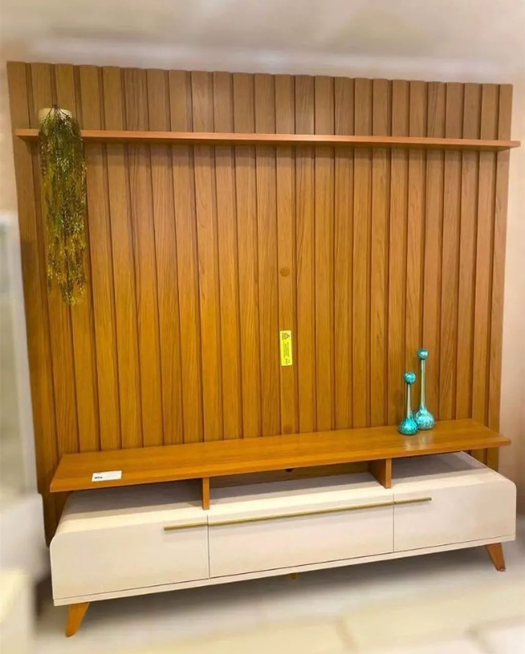 Painel Módulo Ripado 2,28m com Bancada para Televisão até 75" (Novo) Entrega Grátis! 