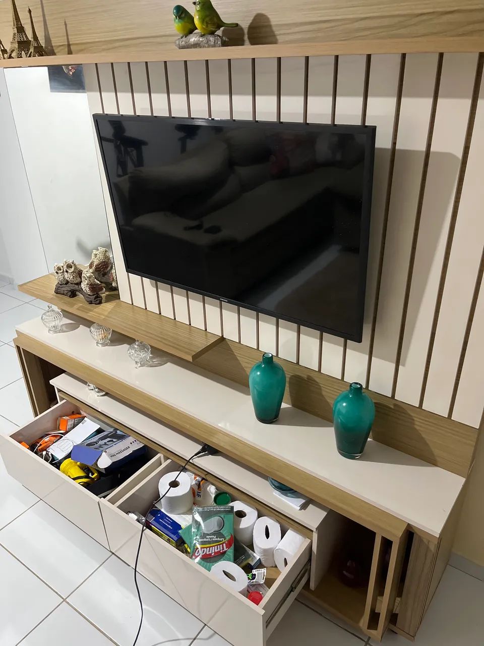 Rack com painel em perfeitas condições  - Foto 3