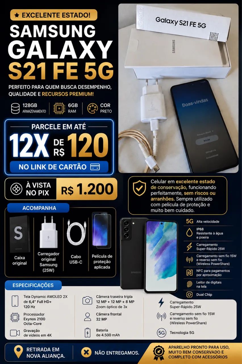 Celular Samsung S21 Fe Usado