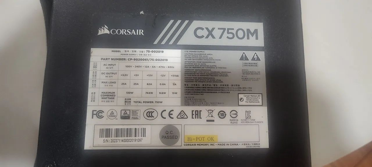 Fonte Corsair CX750M - Foto 2