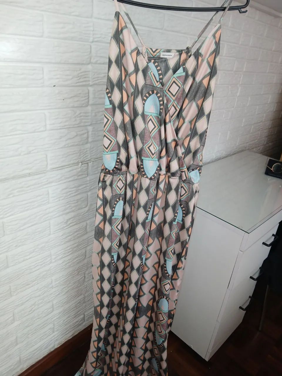 Vestido longo estampa geométrica  - Foto 5