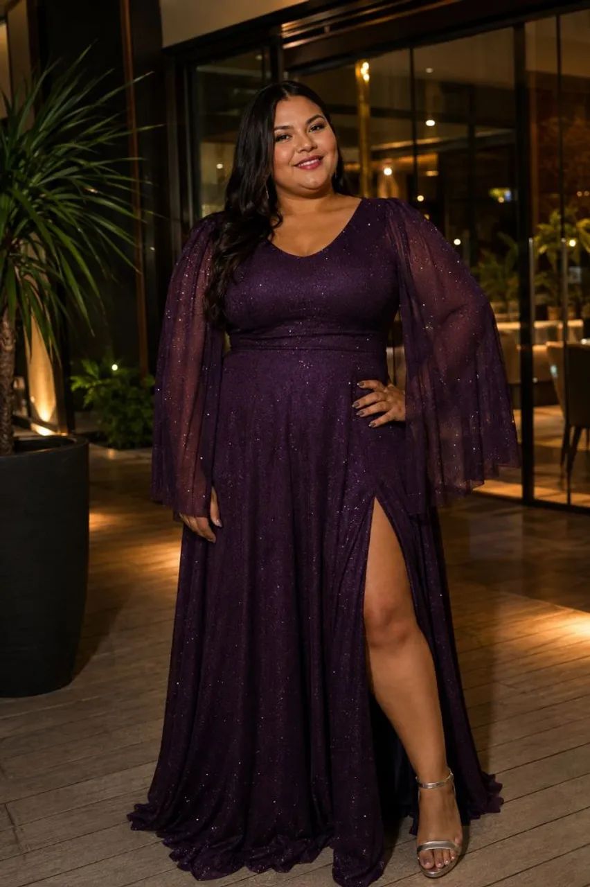 Vestido de formatura plus size 
