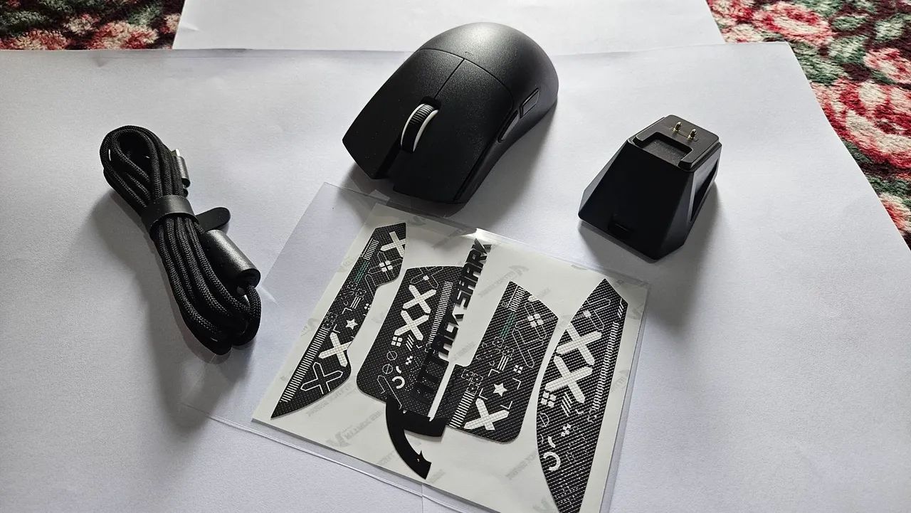 Mouse Attack Shark X11 Black com Base de Carregamento  - Foto 3