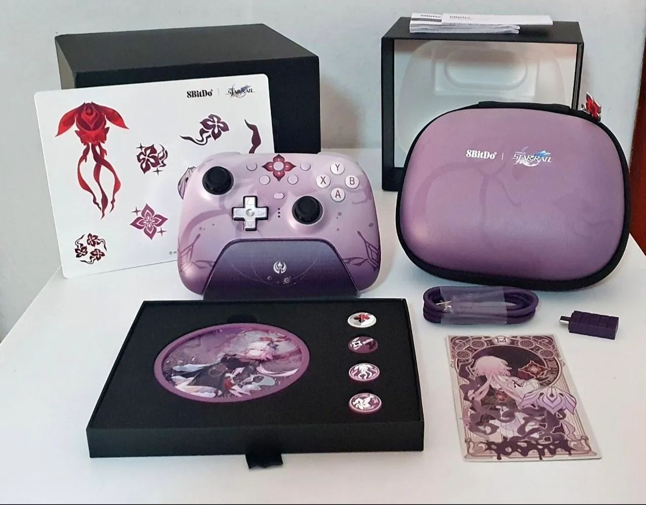 8BitDo Ultimate 2 Wireless Honkai Star Rail Evernight Edition + Estojo + Itens Exclusivos - Foto 2
