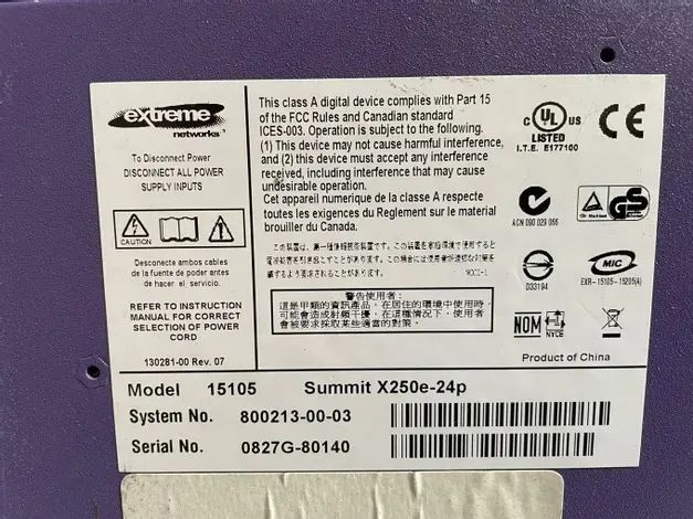 SWITCH EXTREME NETWORKS SUMMIT X250E-24P 24portas 10/100 POE 2 Giga SFP/RJ45 - Foto 3