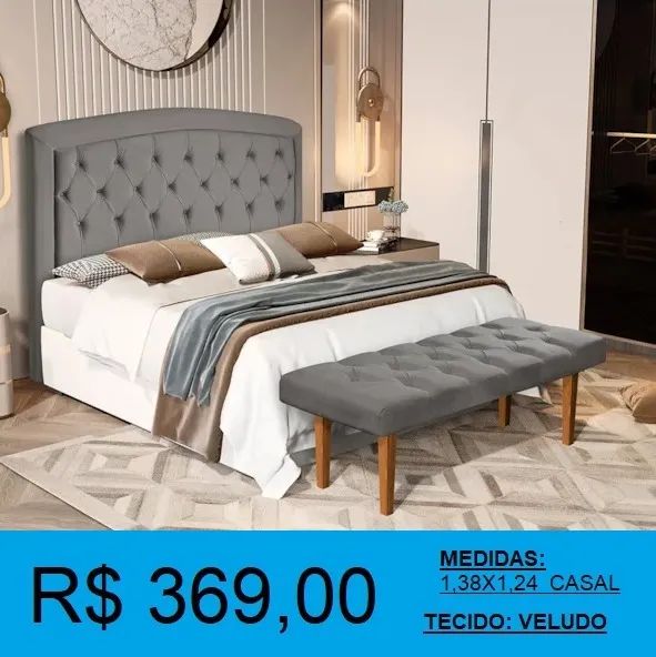 CABECEIRA ESTOFADA = PRONTA ENTREGA - Foto 2