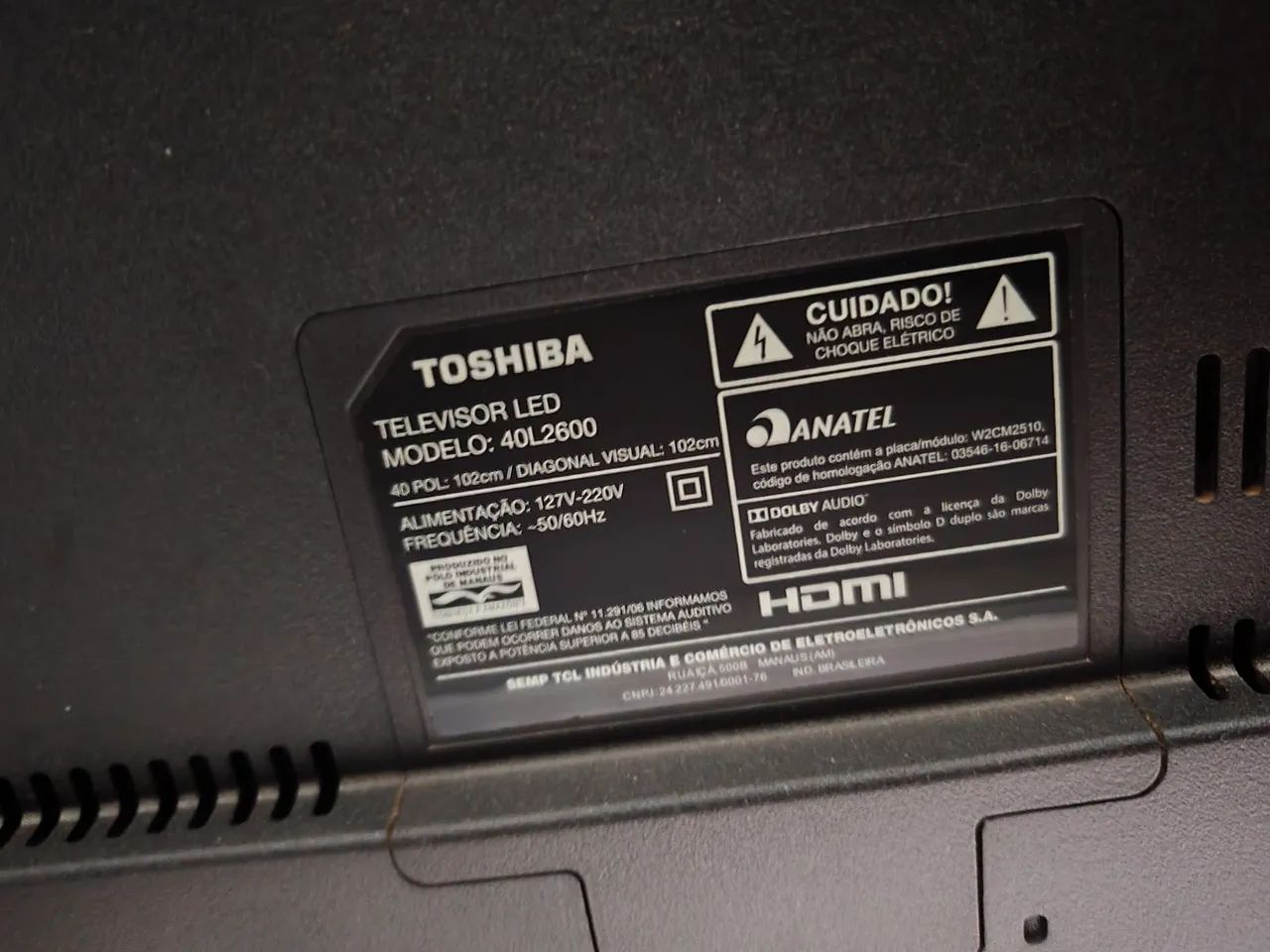 Smart Tv 40 polegadas Toshiba 