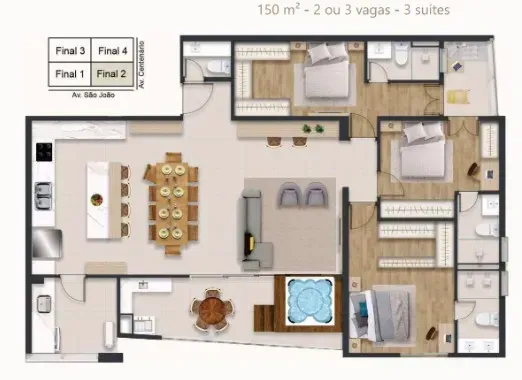 PLANTA 150m²