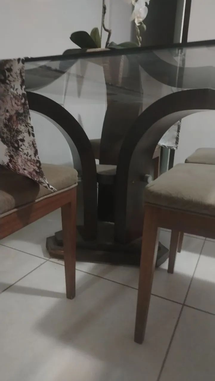 MESA DE VIDRO 6 LUGARES  - Foto 2