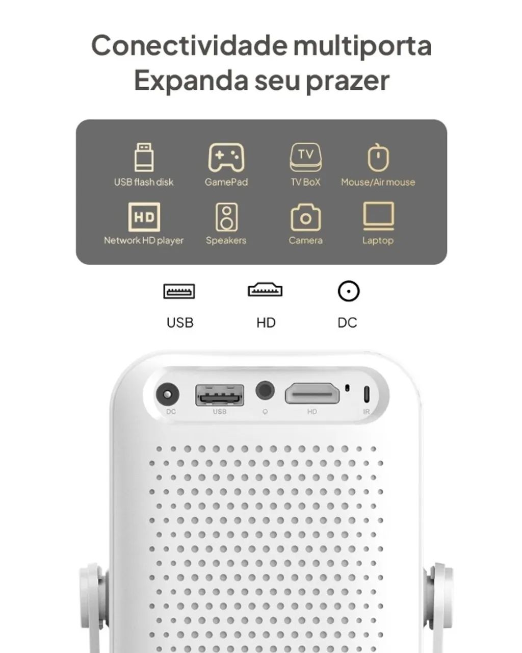 Projetor Vevshao A15 Android 13 -  WiFi Dual 5G, Foco Automático, Ótica Selada - Foto 4
