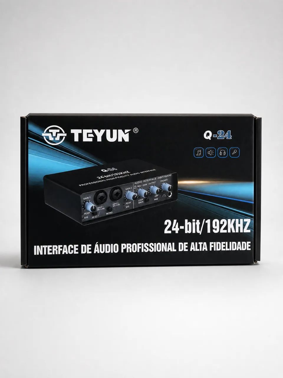 Interface De Áudio Teyun Q-24 (2 Entradas E 4 Saídas)