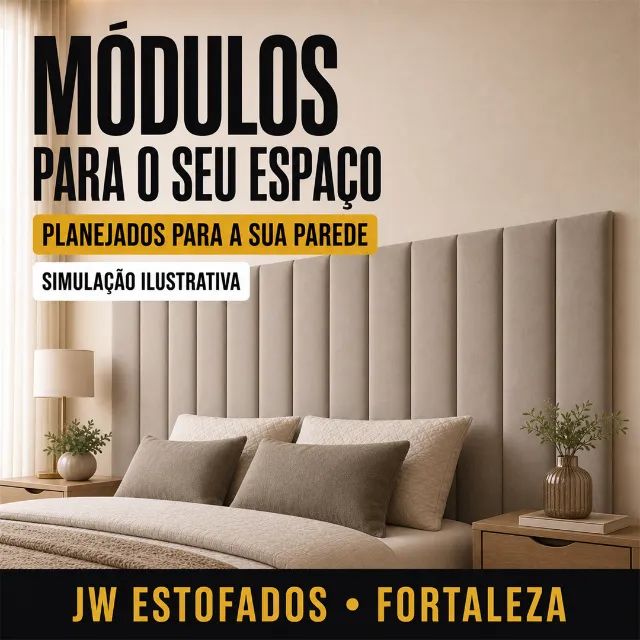 Cabeceira modular estofada sob medida | Fortaleza - Foto 2