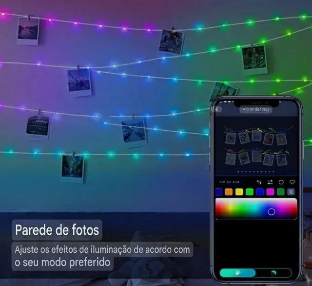 Cordão de luz bluetooth 10M - Foto 3