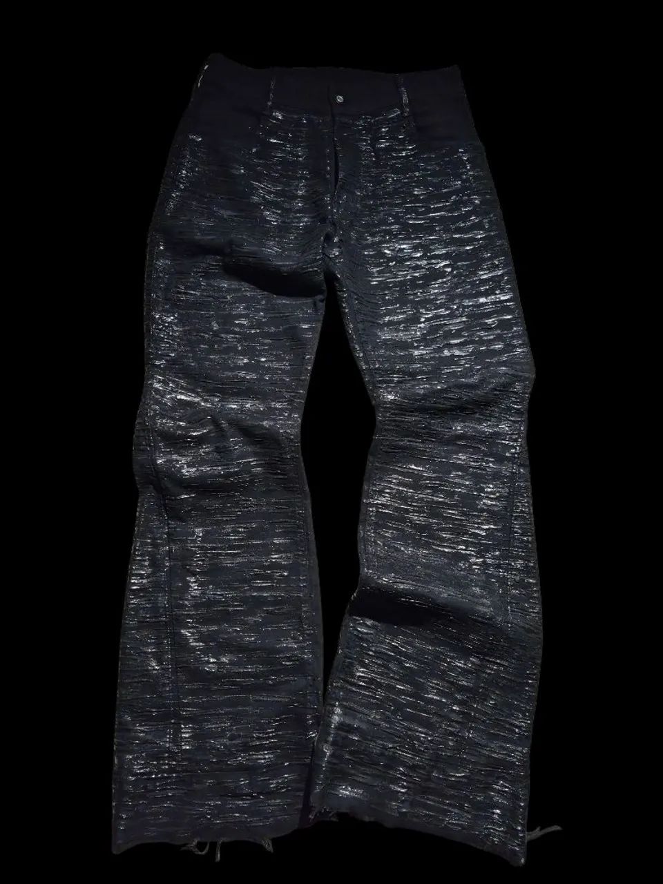 Calça flare drestruido