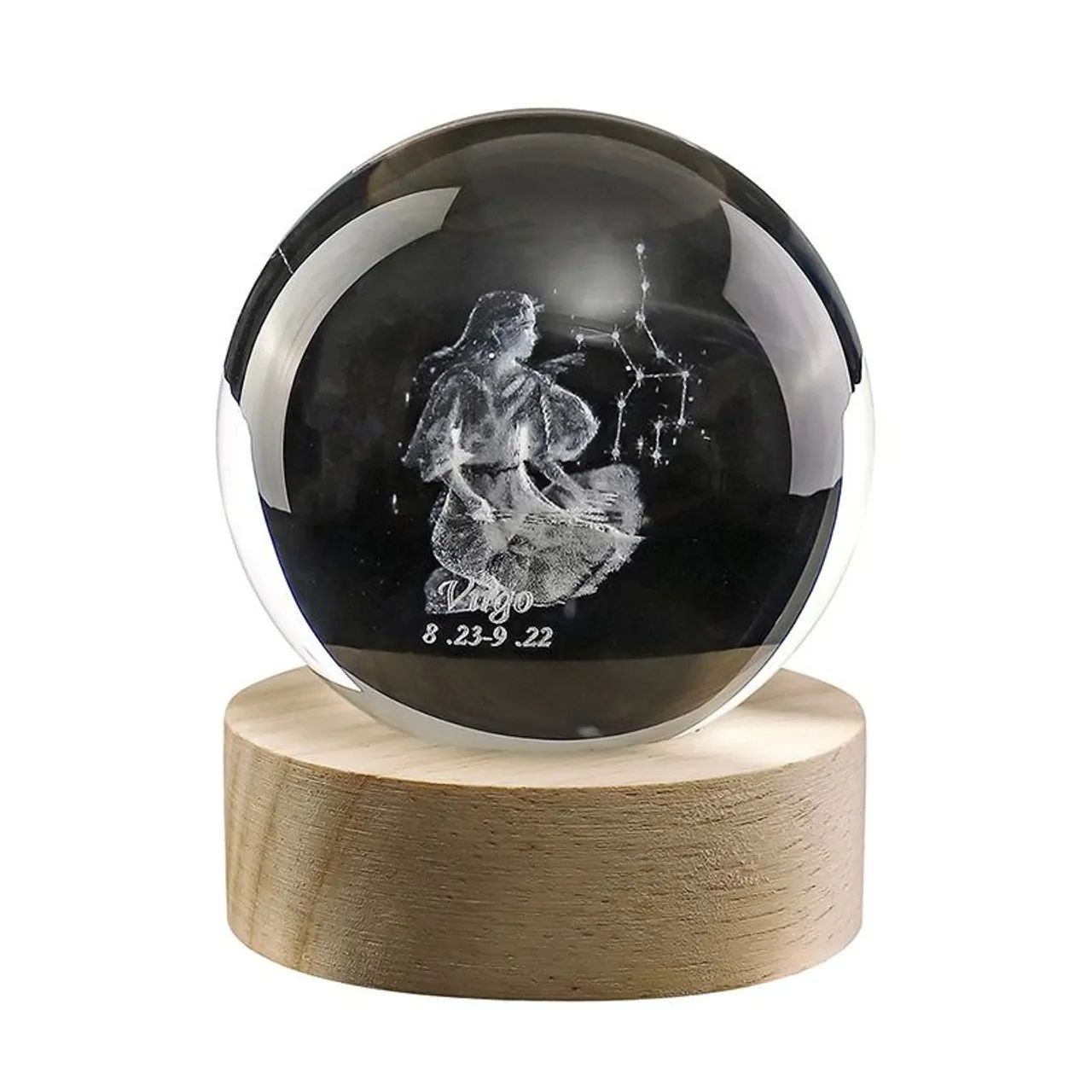 Bola de Cristal 3D com Base LED Giratória - Decoração Premium - Foto 4