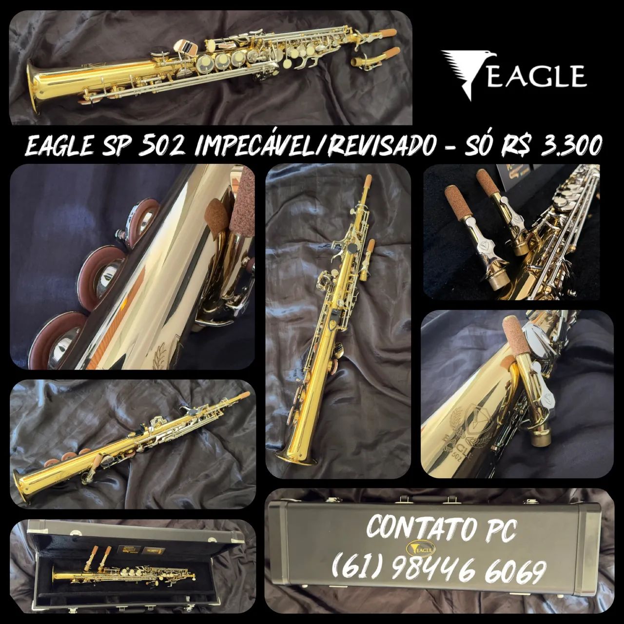 Saxofone Soprano Eagle SP?502 