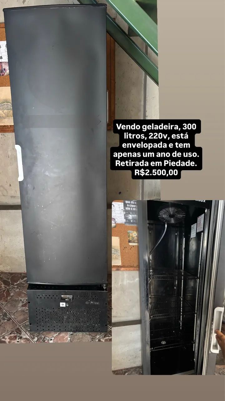 Geladeira 300 litros, 220v, envelopada - Foto 2