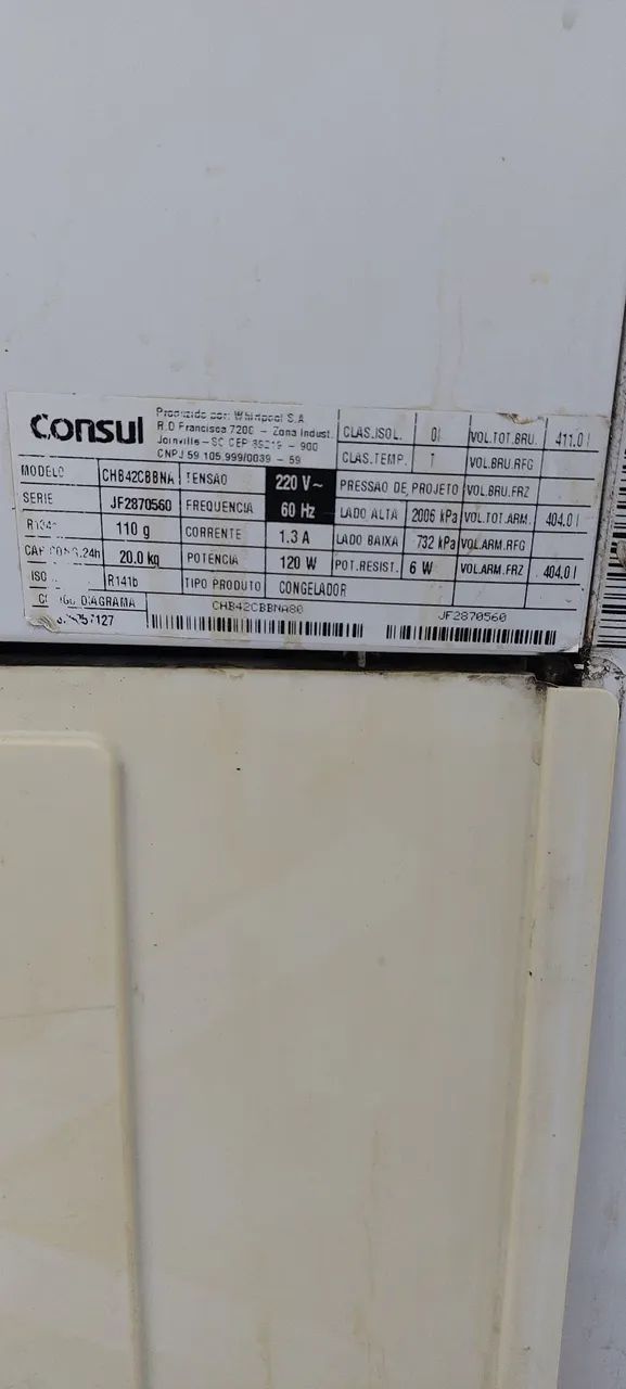 (((12X149,00))) 411LTS 220V FREEZER HORIZONTAL CONSUL GELA MUITO!!! - Foto 6