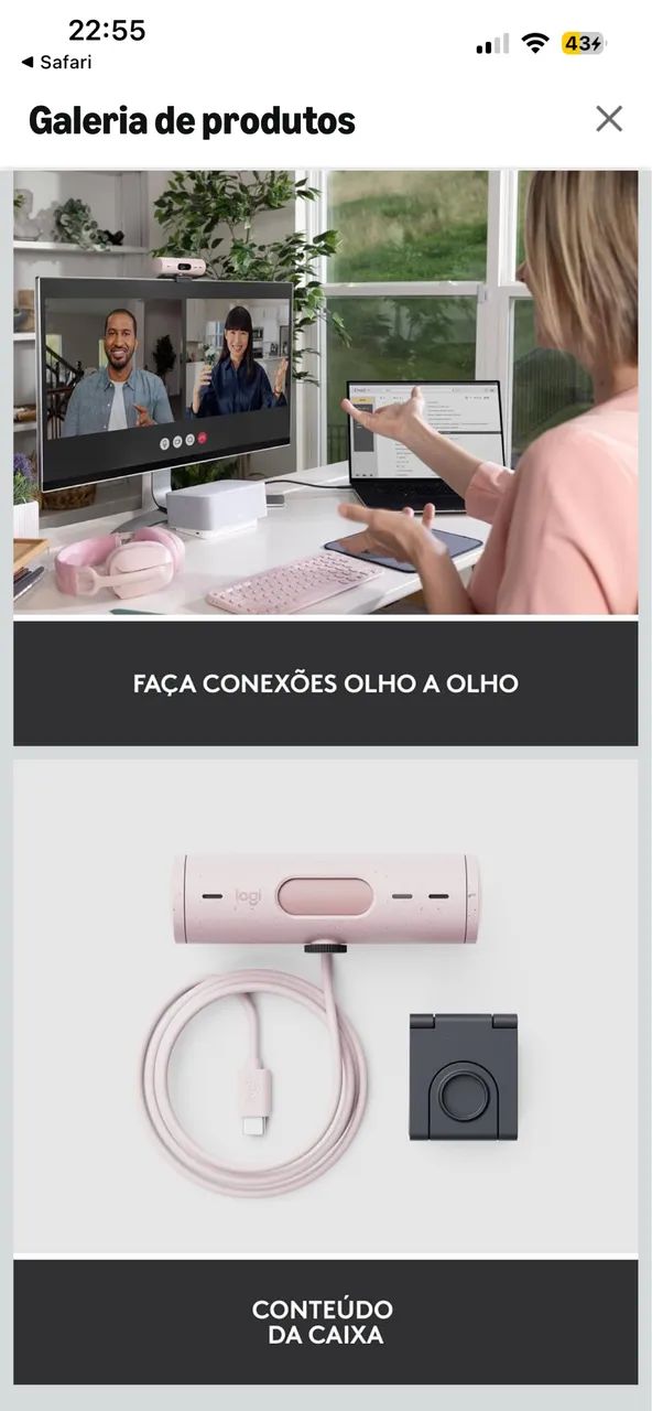 Webcam Logitech Brio 500 - rosa - Foto 4