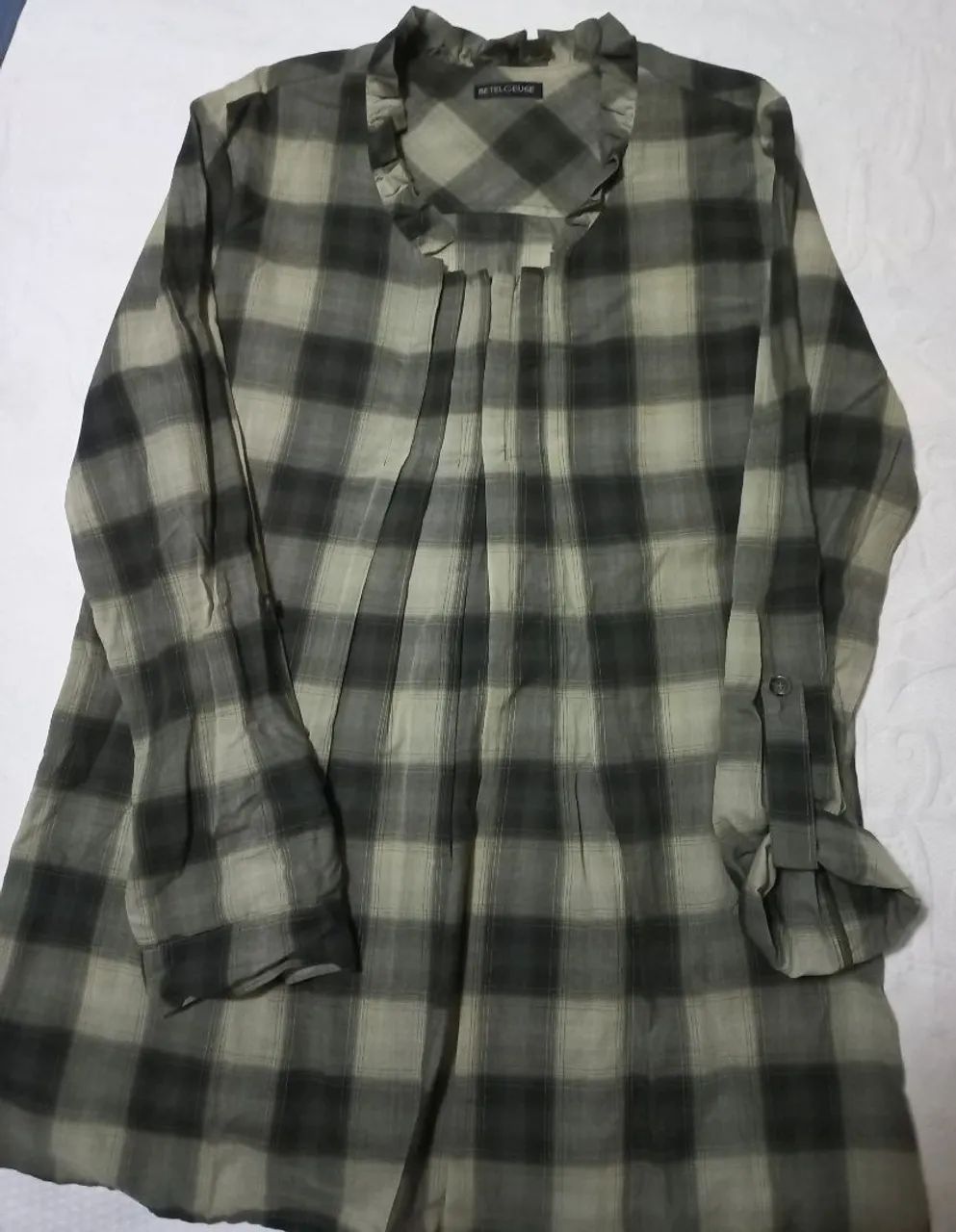 Blusa xadrez feminina - Foto 2