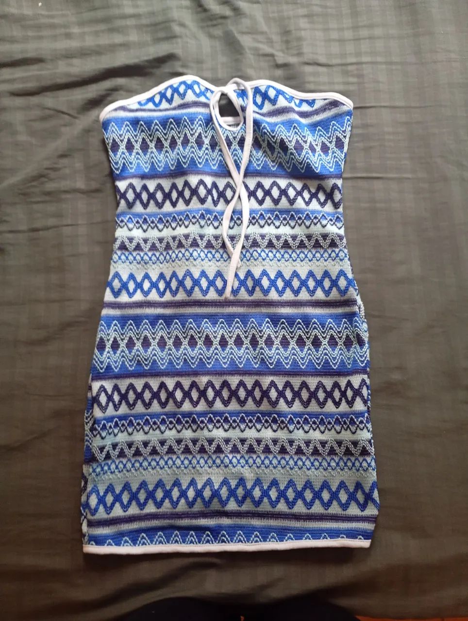  vestido de crochê azul  - Foto 2