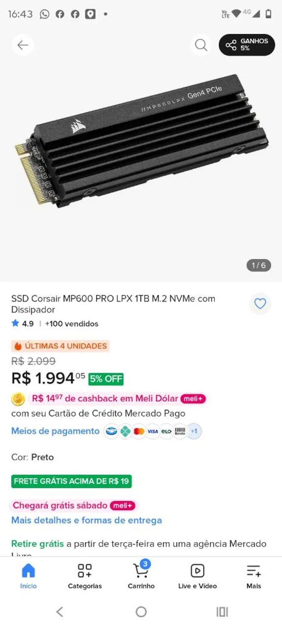 PC gamer de alta qualidade só pra exigente  - Foto 2