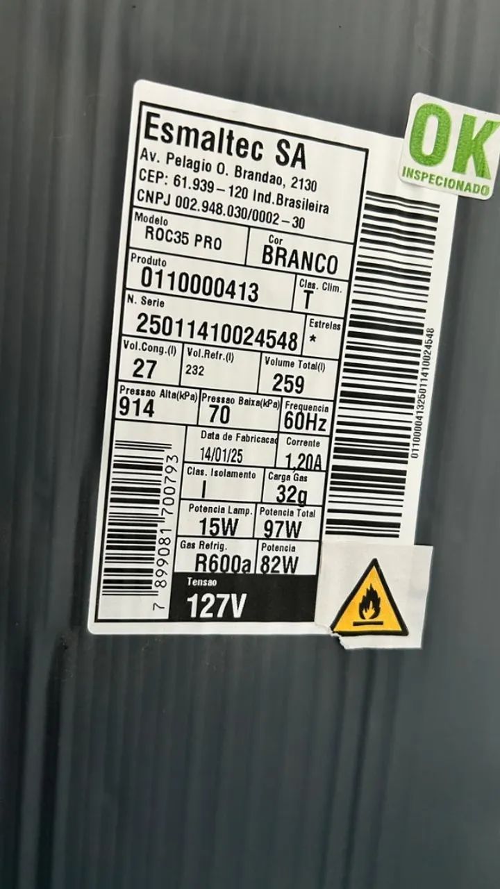 Geladeira Esmaltec Inverter ROC35 pro - Foto 3