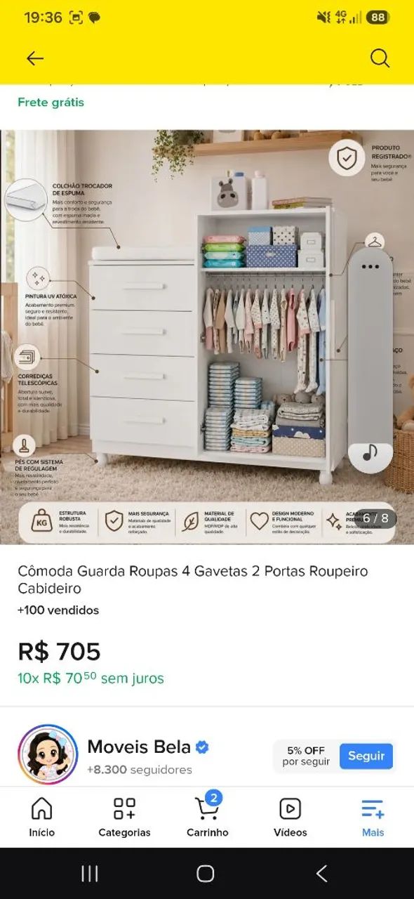 Cômoda  - Foto 2