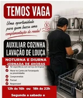 Auxiliar de Cozinha (Lavação de Louça)