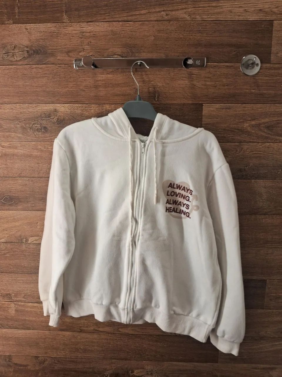 casaco moletom off-white youcom | zíper e capuz