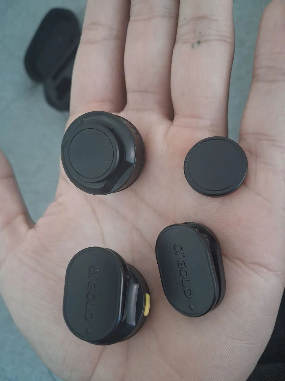 Microfone de Lapela Sem Fio AI Gold Duplo para iPhone e Android - Foto 5