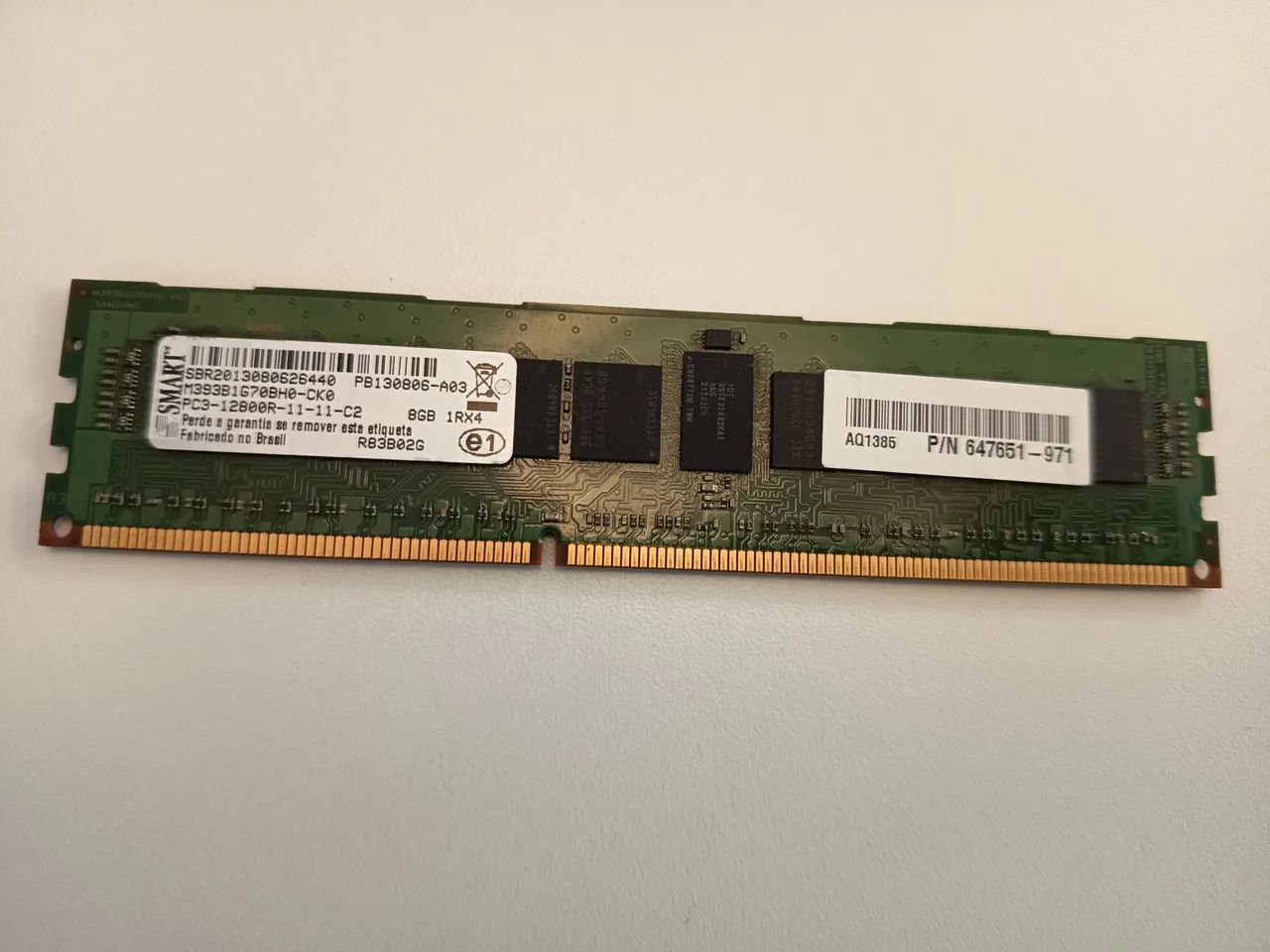 Memória SMART PC3 12800 8GB ECC