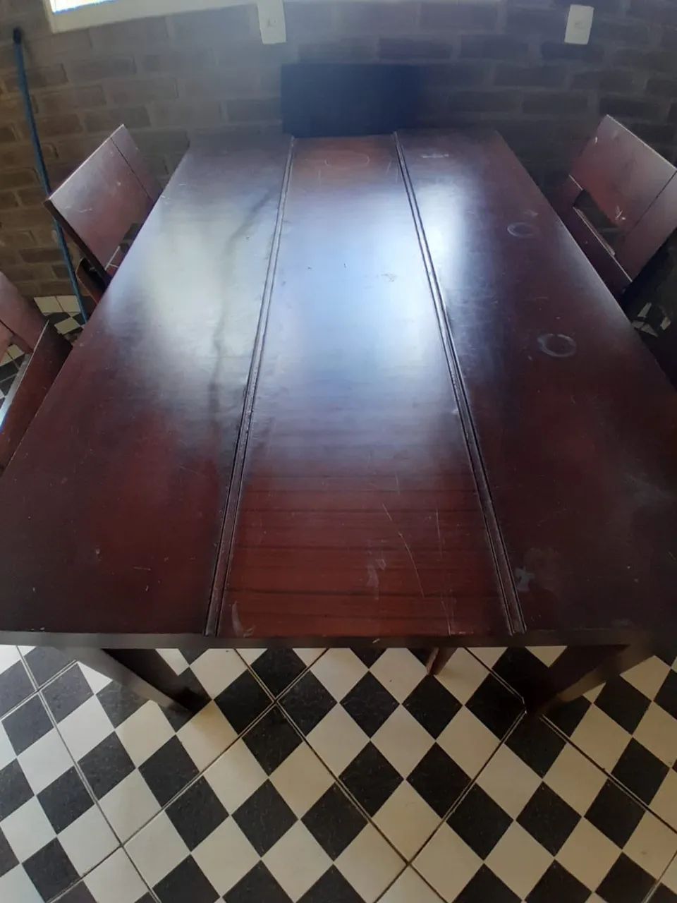 Mesa de Jantar de Madeira com 6 Cadeiras - Linda e Resistente - Foto 4