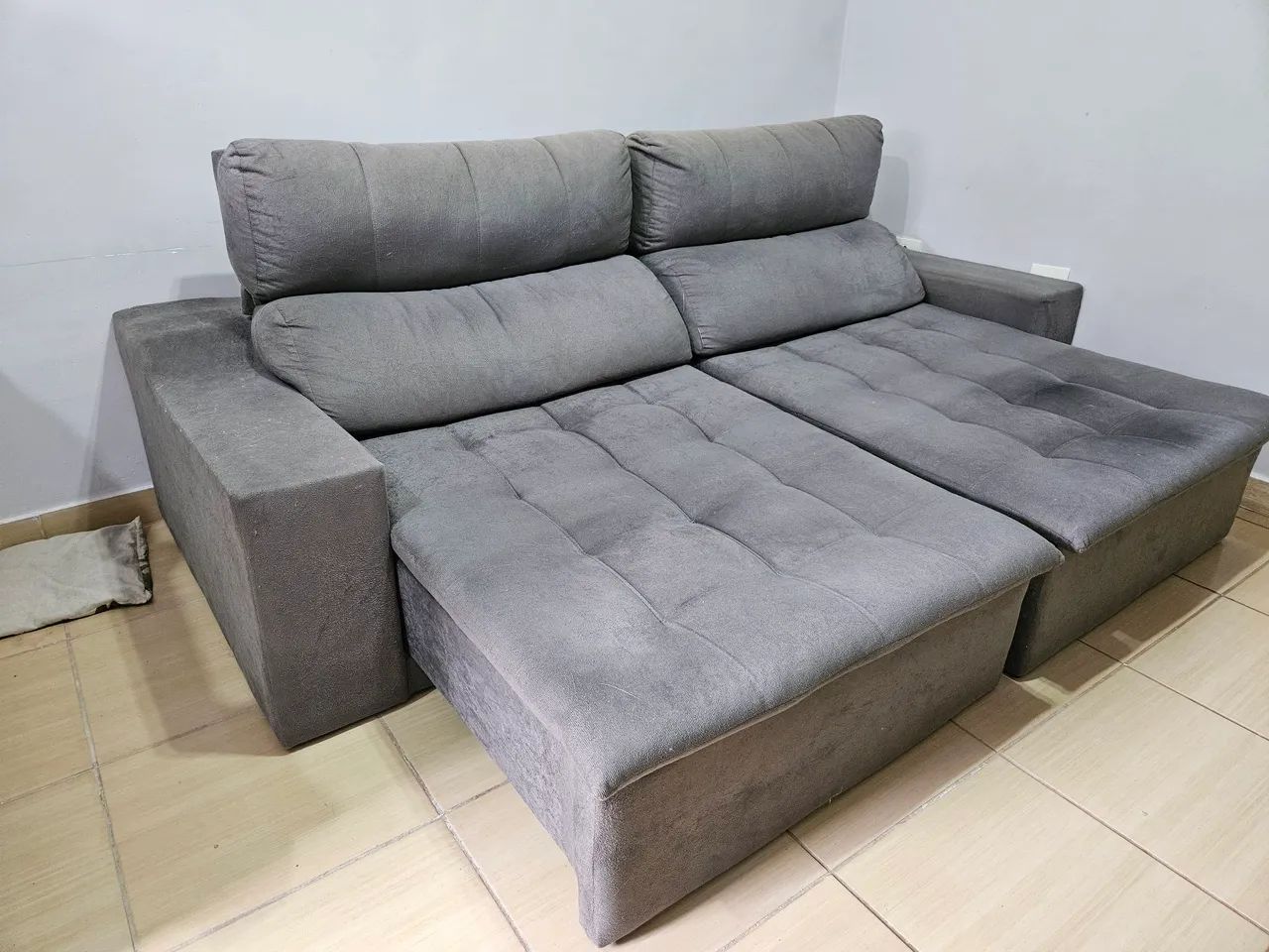 Sofá retrátil Richetti com pillow - Foto 5