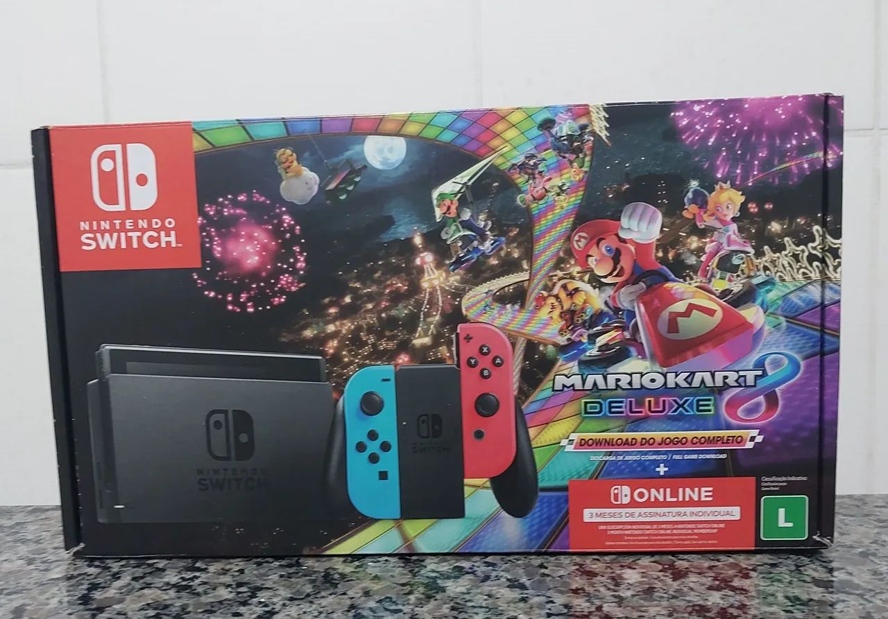 Nintendo Switch V2 (Bloqueado) - Completo + Acessórios  - Foto 5