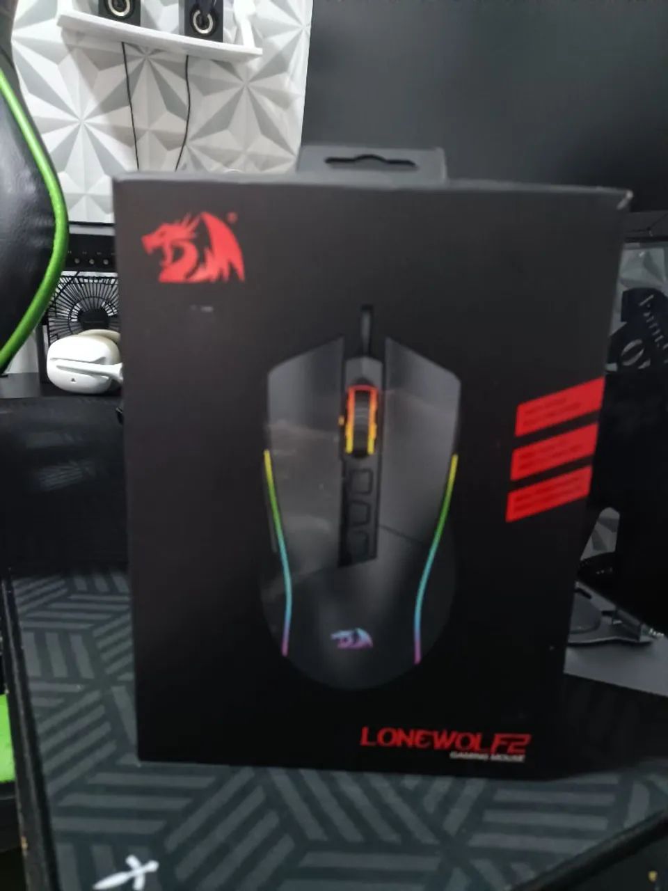 Mouse redragon lonewolf 2 pro m721rgb usado bom ,32000 dpi