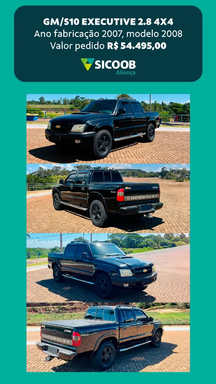 Chevrolet S10 S10 Pick-Up Exec. 2.8 4x4 CD TB Int.Dies 2008