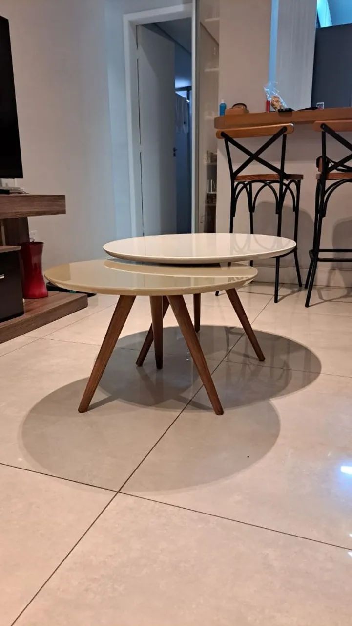 Mesinhas de centro vidro laqueado <br>300,00 cada - Foto 2