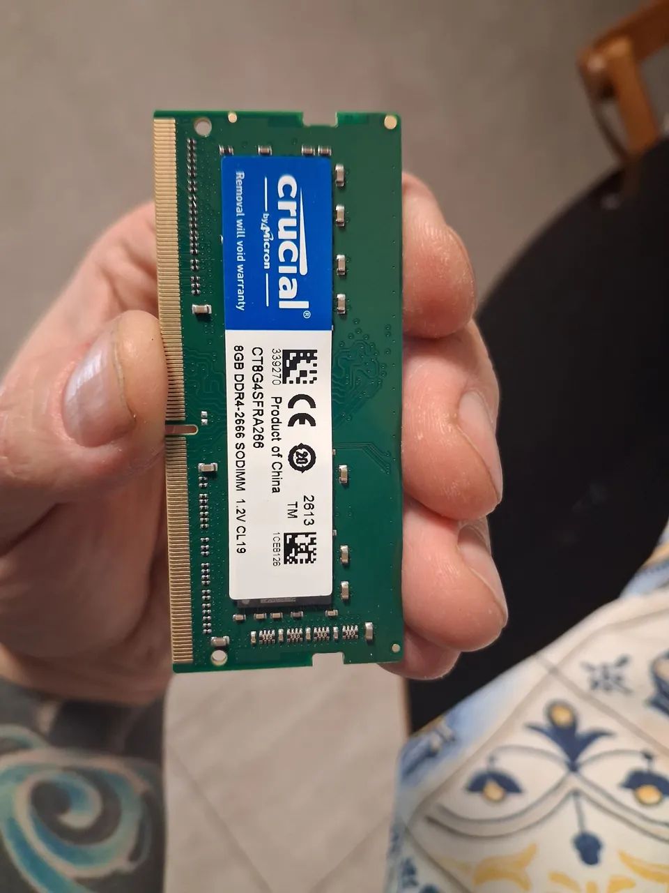 Memória RAM crucial ddr4 notebook 