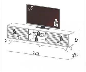 Rack R515 P/ TV até 60" 100% MDF 2P - (Entregamos) - Foto 4