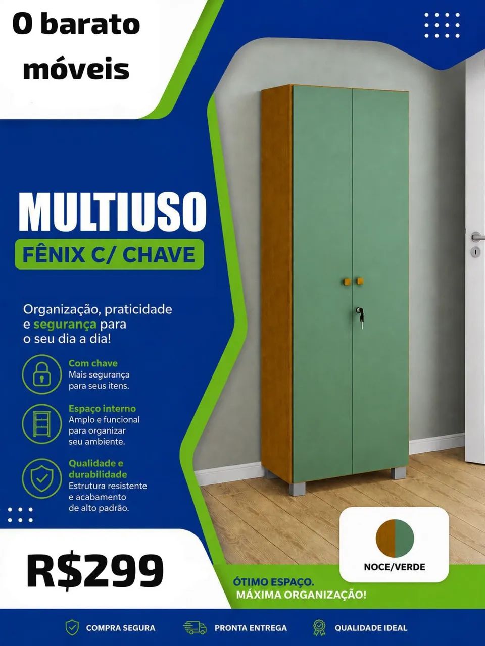 Multiuso com chave (entrega imediata)