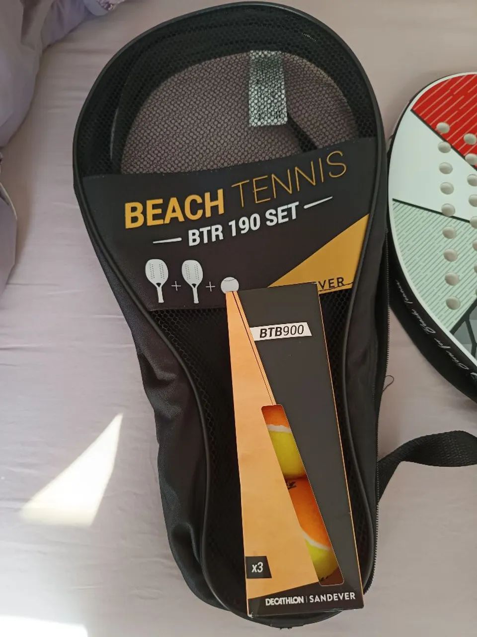 Kit Raquete de Beach Tênis com com 4 bolas extras. - Foto 3