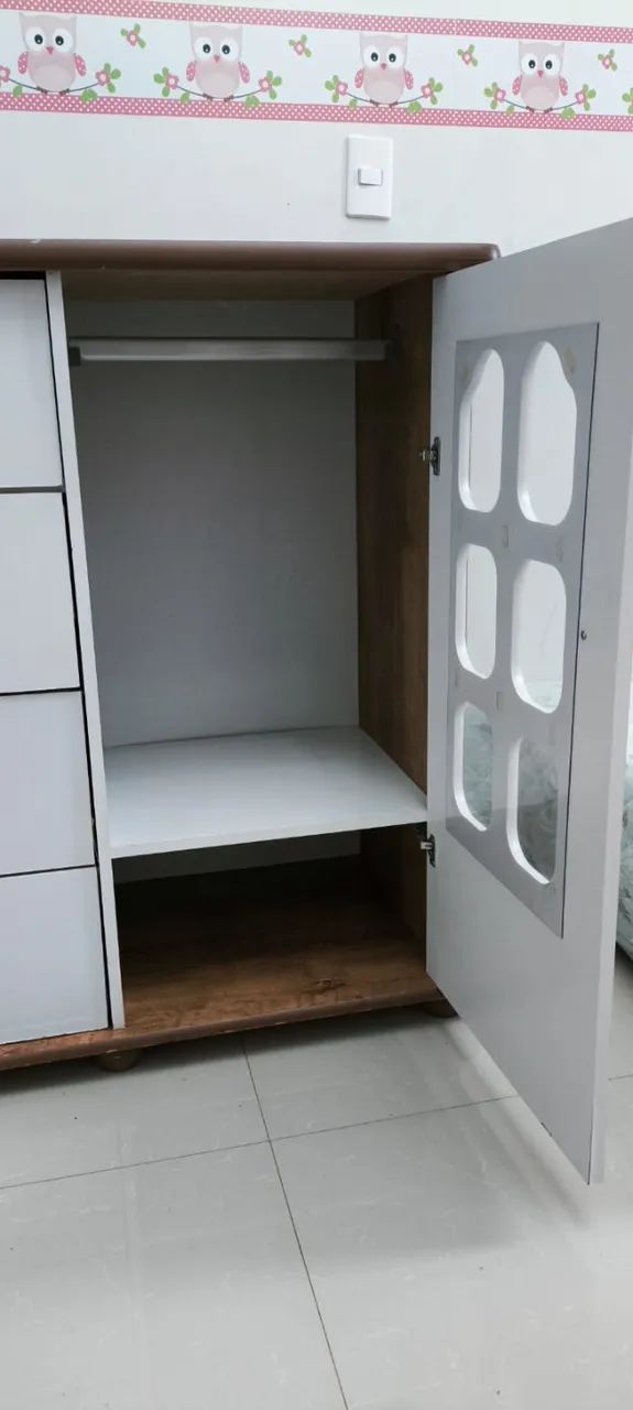 Cômoda Infantil Amore Slim Branco Acetinado Teka Touch - Matic - Foto 5