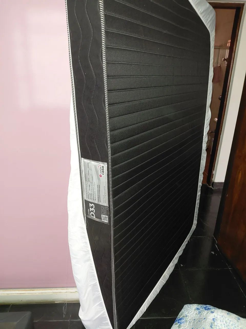 Cama box casal com cabeceira seminova  - Foto 3