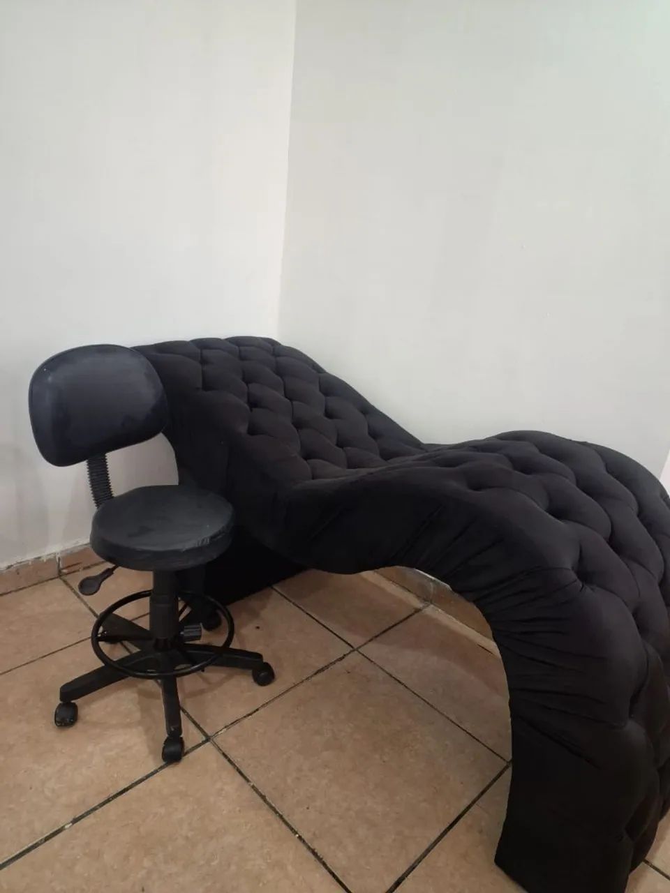 Maca Estética Preta Profissional + Mocho - Foto 2