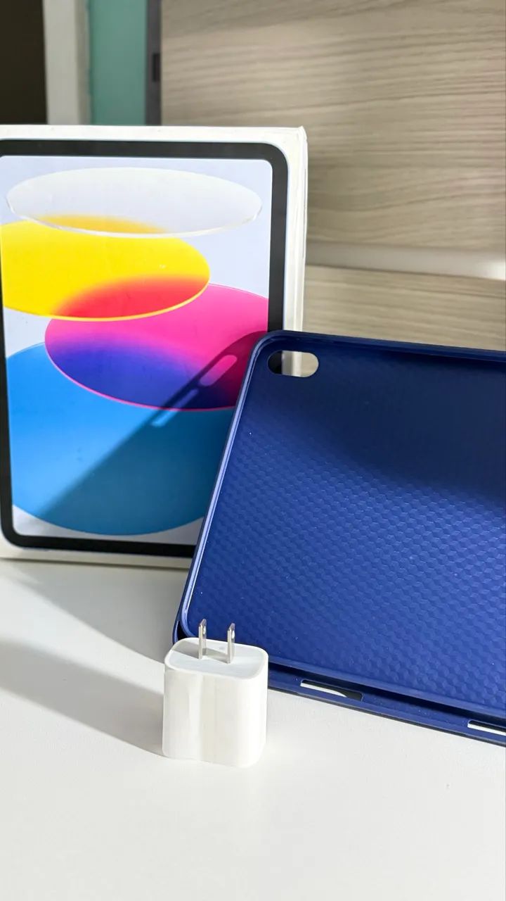 iPad 10ª Geração 64GB Azul - Impecável na Caixa + Capa e Película - Foto 2