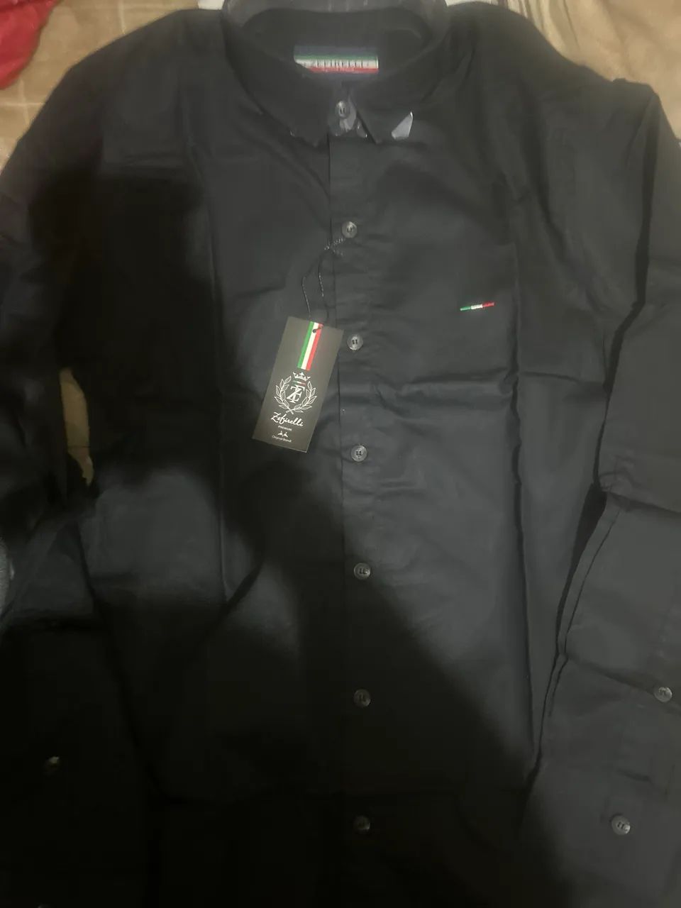 camisa manga longa, zefirelli. Preta. Nova. - Foto 5